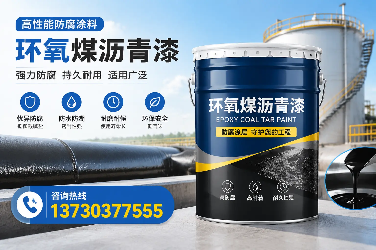 环氧煤沥青漆的耐久性分析，适合东昌的使用场景